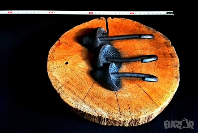 Закачалка ковано желязо орнамент-гъби, снимка 2 - Други ценни предмети - 35696682