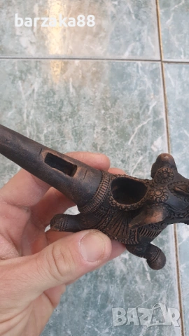 Стара керамична Фигура Слон, снимка 6 - Колекции - 53788377