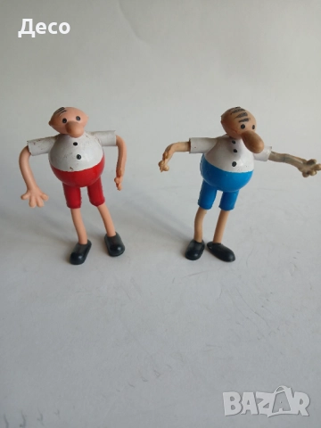 Стари български еластични фигурки от тримата глупаци.