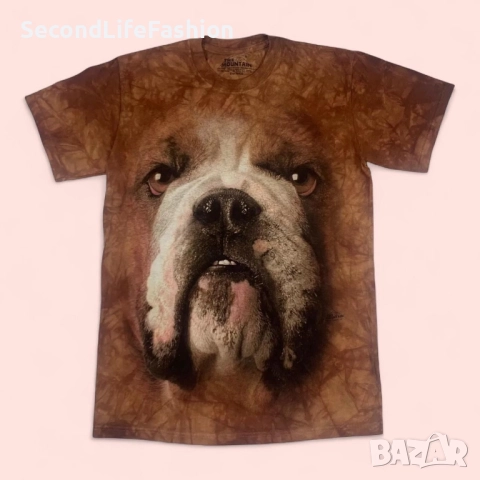 The Mountain Тениска с къс ръкав с английски булдог размер S куче