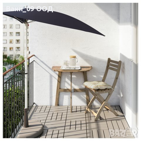 Дървена балконска масичка, снимка 3 - Маси - 36339183