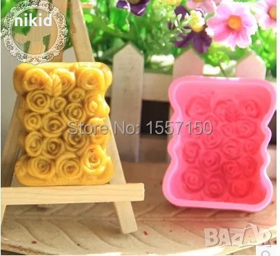 Рози розички завъртулки дълбок силиконов молд калъп форма отливка сапун гипс, снимка 3 - Форми - 35882517