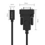 Кабел USB Type C Мъжко към VGA Мъжко 1.80m Orico XC-202-18-BK Cable USB Type C to VGA M/M, снимка 3