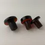 Лот от 3 стъклени тапи за аптекарски шишета B0026, снимка 1