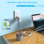 140W USB C зарядно за MacBook Air/Pro, Apple iPad/лаптоп/телефон, снимка 5