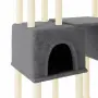 vidaXL Котешко дърво със сизалени стълбове, тъмносиво, 199 см, снимка 6