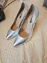 Сребристи обувки, естествена кожа, Kiomi, снимка 1