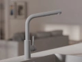 Сив смесител за кухня с изтегляща глава, 2 режима на струя - 3010, снимка 8