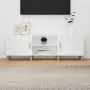 vidaXL ТВ шкаф, бял, 150x30x50 см, инженерно дърво, снимка 2