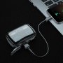 Безжични слушалки TWS M10, с микрофон, цифров дисплей, Bluetooth 5.1, водоустойчиви IPX7, черни, снимка 4