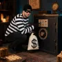 Маскараден костюм крадец 4 части маска чанта шапка ръкавици мъже жени, снимка 5