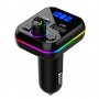 RGB USB арядно и Fm Bluetooth радио трансмитер за кола телефон смартфон автомобил, снимка 2