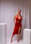 Елегантна червена рокля , снимка 4