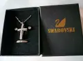 SWAROVSKI - СКЪПОЦЕНЕН Нежен Комплект КОЛИЕ с КРЪСТ ОБЕЦИ и ПРЪСТЕН в Оригиналната Кутийка СВАРОВСКИ, снимка 3