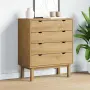 vidaXL Шкаф с чекмеджета OTTA, 76,5x39,5x90 см, борово дърво масив, снимка 2