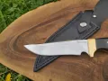 Ловен нож Browning с кожена кания,фултанг, снимка 6