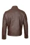 Мъжко кафяво кожено яке – 3481, снимка 2