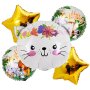 Комплект Балони "Коте" /5 броя/, снимка 1 - Декорация за дома - 41829725