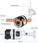 Безжична Wi-Fi IP камера за видеонаблюдение, снимка 3