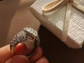 Масивен сребърен пръстен с камъни, снимка 4