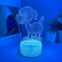 Холограмна 3D LED лампа Сладко куче,RGB Седемцветен Интелигентен Контрол,USB , снимка 4