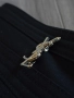 Жесток чер дамски панталон Yves Saint Laurent + златни брошки , снимка 9
