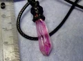 СТИЛЕН ВИНТИДЖ АРТ СКЪПОЦЕНЕН МЕДАЛЬОН ФАСЕТИРАН НАТУРАЛЕН АМЕТИСТ с ПЛЕТЕНО ШНУРЧЕ 50194, снимка 6