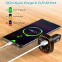 FM трансмитер Bluetooth 5.0, Волтметър, TEUMI 7 цвята Dual USB QC3.0 & 2.4A, Siri, Google , снимка 6