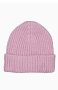 Зимна дамска шапка в светлорозов  цвят, снимка 1 - Шапки - 40698643