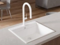 Бял смесител за кухня с изтегляща глава, 2 режима на струя - 9020, снимка 7