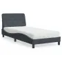 vidaXL Легло с матрак, тъмносиво, 90x200 см, кадифе（SKU: 3208635）, снимка 2