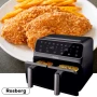 Фритюрник AirFryer Rosberg Premium, 1700W, 2съда x 4л., снимка 3
