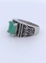 Мъжки сребърен пръстен с изумруд от Тайланд, снимка 6