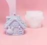 3D Два вида Коледна къщичка къщички Силиконов молд форма калъп за свещи гипс сапун , снимка 6