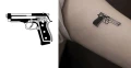 Пистолет малък Временни татоси tattoo татуйровка временна татуировка татос татус Tattoo, снимка 2