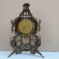 Немски механичен часовник бронз с позлата, снимка 9 - Антикварни и старинни предмети - 41374315