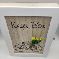 Кутия за ключове колело дървена , снимка 5 - Декорация за дома - 41793873