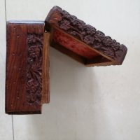 Дървена кутия 15.5 х 10 h 6 см. , снимка 3 - Други стоки за дома - 41348894