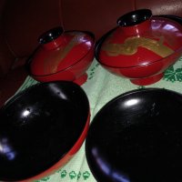 Японски купички с рисувани капаци, снимка 3 - Прибори за хранене, готвене и сервиране - 40430322