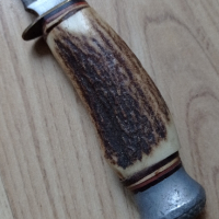 Стар нож Solingen Widdes с дръжка от рог, снимка 5 - Колекции - 44684215