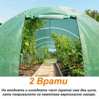 18кв.м Покривало за оранжерия 6x3x2M OPTIMAL с 2 врати и 12 прозореца, UV защита 220 гр./м2, снимка 2 - Оранжерии - 44412167