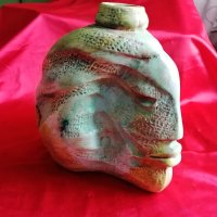 Уникална Авторска Керамика Глава ,Лице, снимка 1 - Антикварни и старинни предмети - 34593216