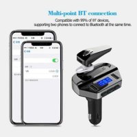 FM трансмитер V6, с handsfree слушалка, Bluetooth, USB, снимка 2 - Друга електроника - 42379297