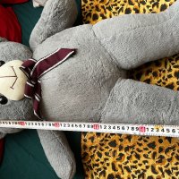 Плюшена сива мечка , снимка 3 - Плюшени играчки - 41618822