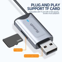 Стерео безжичен Bluetooth автомобилен приемник USB към 3,5 мм жак AUX аудио адаптер слот за карта, снимка 3 - Друга електроника - 42595198