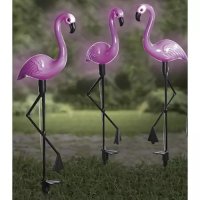 Соларна градинска лампа фламинго - Комплект от 3 бр фламинга, снимка 6 - Соларни лампи - 40529794