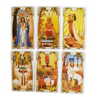 Елегантнo таро: Golden Art Nouveau Tarot & Etherial Visions & Egyptian Art Nouveau Tarot, снимка 5 - Карти за игра - 42293138