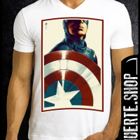 Тениска с щампа CAPTAIN AMERICA 2, снимка 1 - Тениски - 36423015