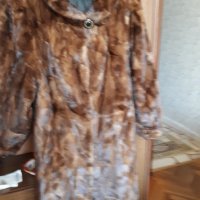 Дълго палто от норка/визон/ - кафяво, снимка 1 - Палта, манта - 34133953