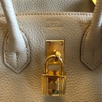 чанта Ермес Биркин 35см*Hermès Birkin 35 White Clemence Gold Hardware, снимка 9 - Чанти - 42638103